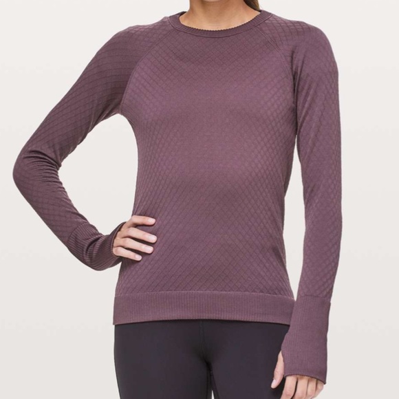 Lululemon Rest Less Pullover Arctic Plum thumbholes crewneck size XS(measurement - Picture 1 of 8